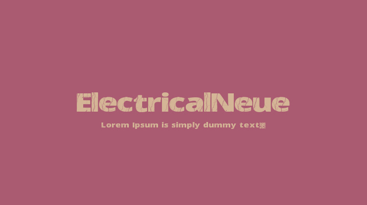ElectricalNeue Font