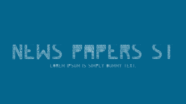 News papers st Font