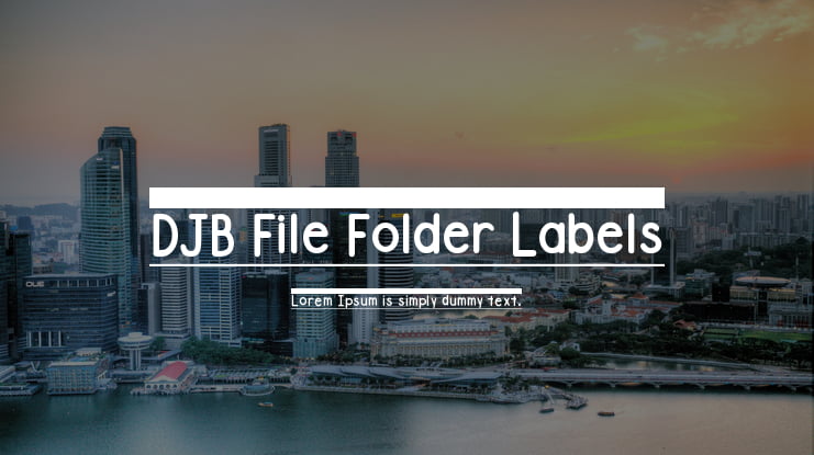 DJB File Folder Labels Font