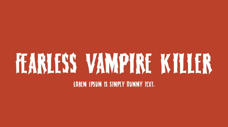Fearless Vampire Killer Font