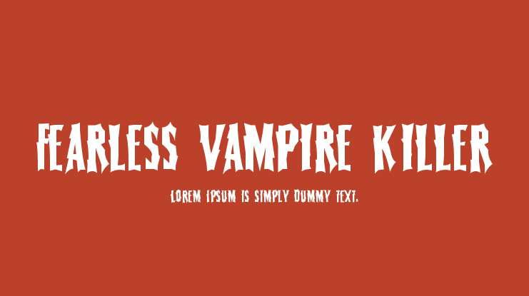 Fearless Vampire Killer Font