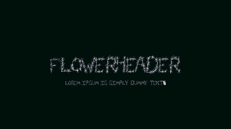 FlowerHeader Font