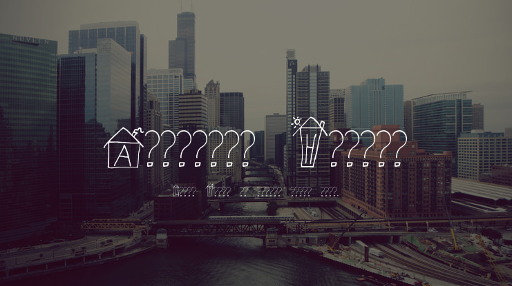 Alphabet Houses Font