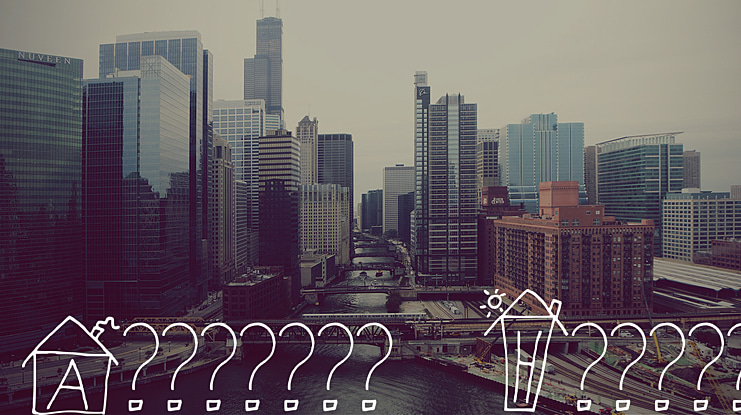 Alphabet Houses Font