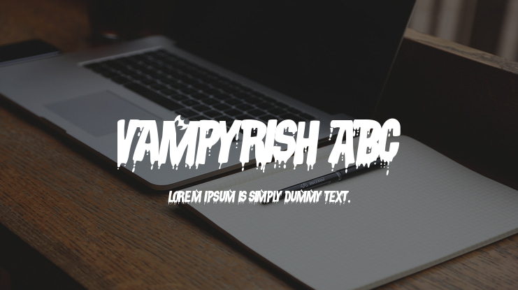 Vampyrish ABC Font