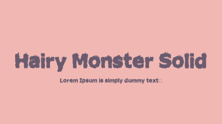 Hairy Monster Solid Font Family