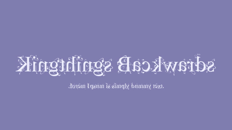 Kingthings Backwards Font Family
