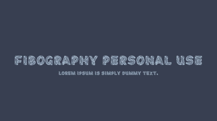 Fibography Personal Use Font