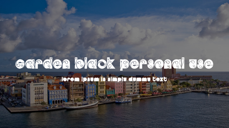 GARDEN BLACK PERSONAL USE Font