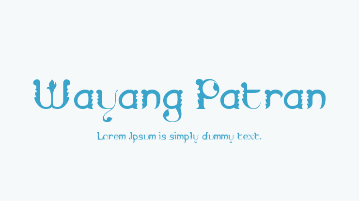 Wayang Patran Font