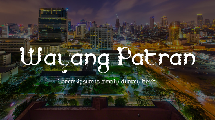 Wayang Patran Font