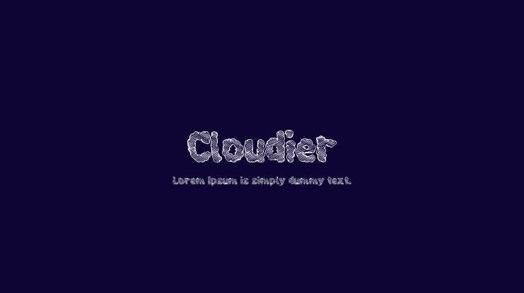 Cloudier Font