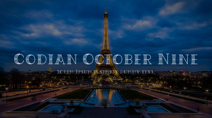 Codian October Nine Font