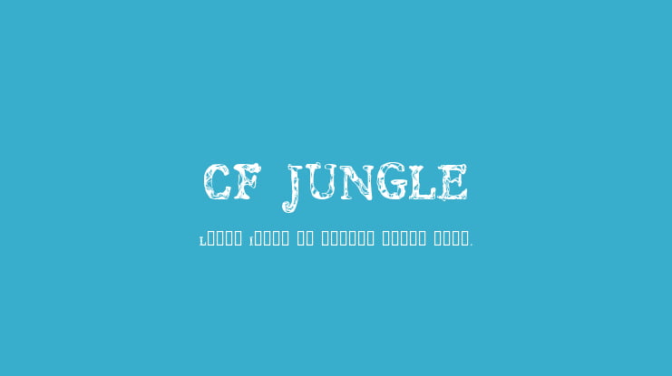 CF JUNGLE Font