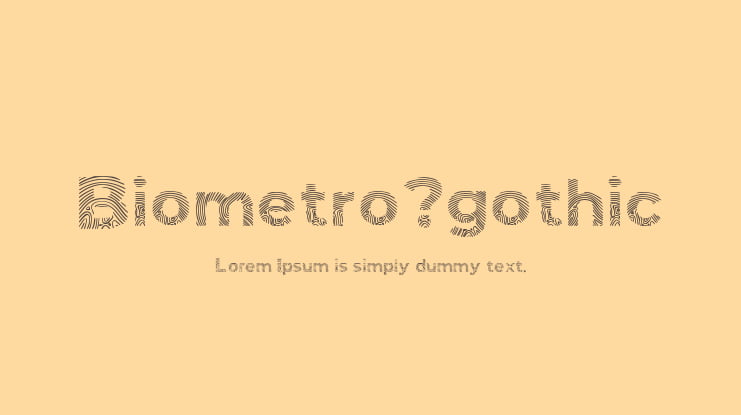 Biometro_gothic Font