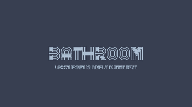 Bathroom Font Family