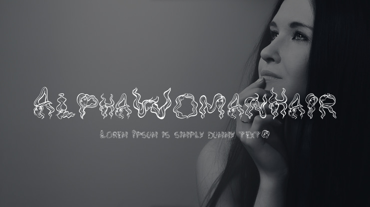 AlphaWomanHair Font