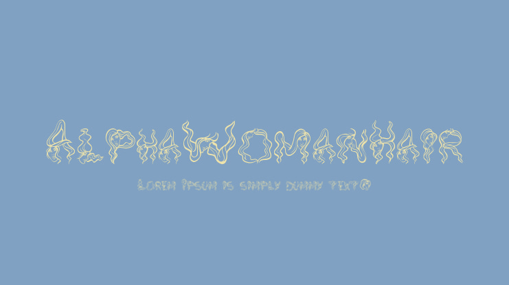 AlphaWomanHair Font