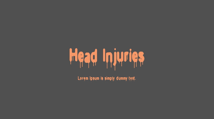 Head Injuries Font