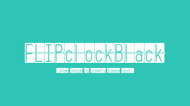 FLIPclockBlack Font Family