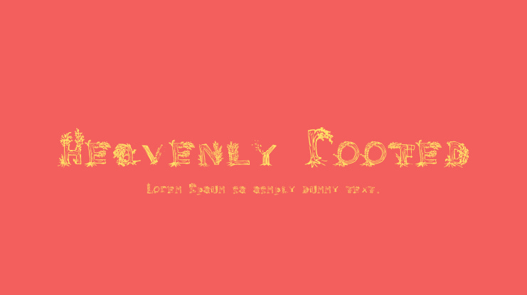 Heavenly Rooted Font