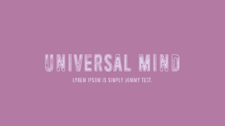 Universal Mind Font