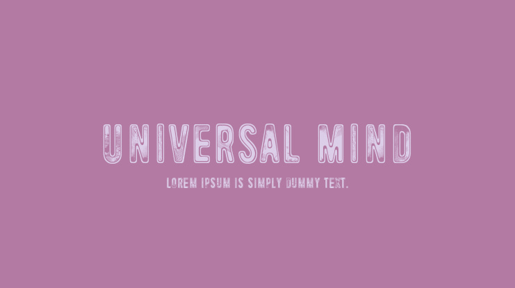 Universal Mind Font
