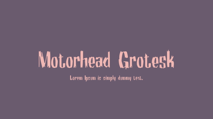 Motorhead Grotesk Font