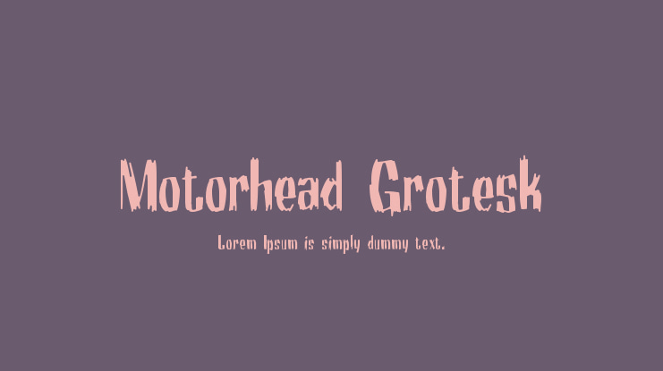 Motorhead Grotesk Font