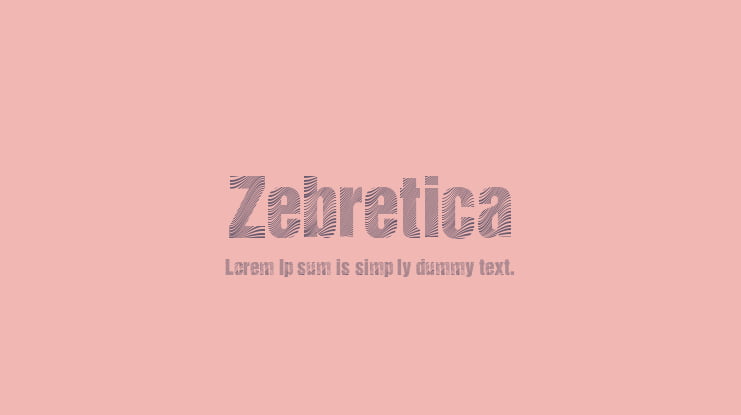 Zebretica Font