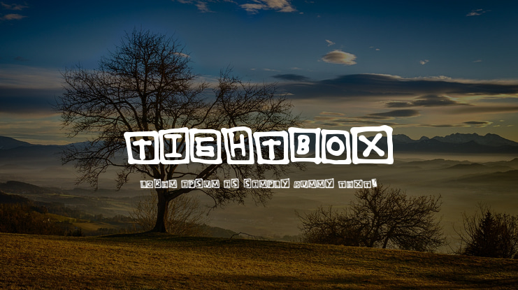 TightBox Font