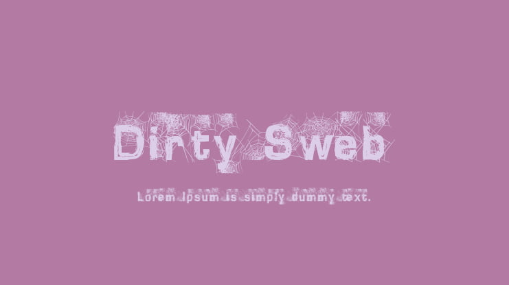 Dirty Sweb Font