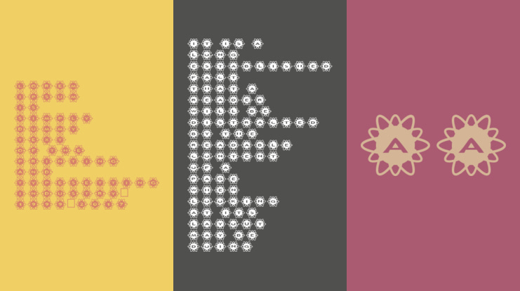 AlphaShapes flowers 2 Font