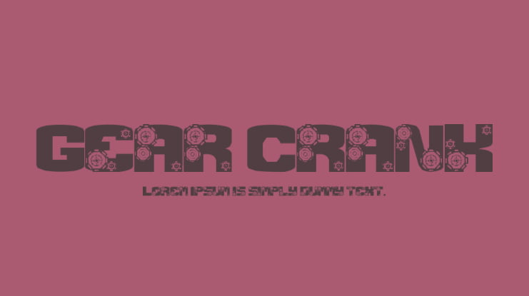 Gear Crank Font