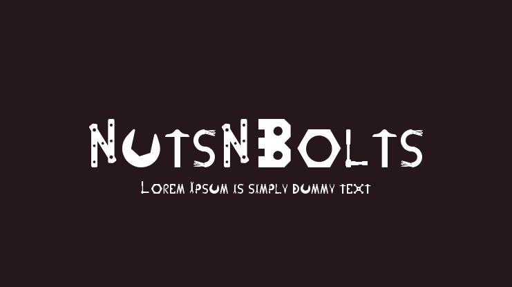 NutsNBolts Font