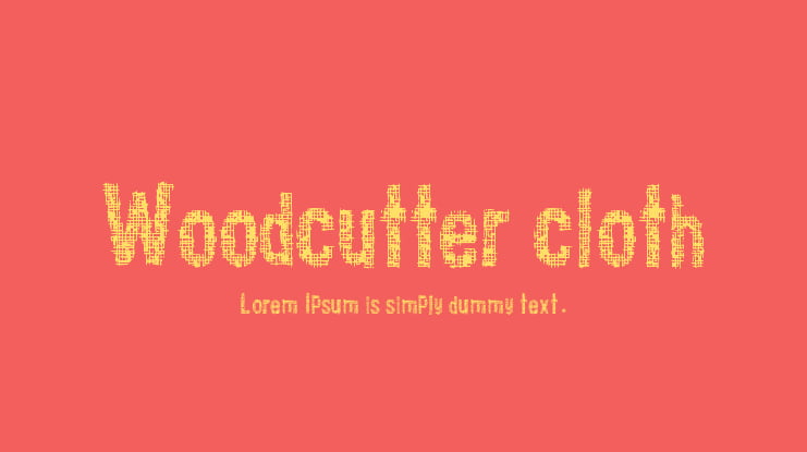 Woodcutter cloth Font