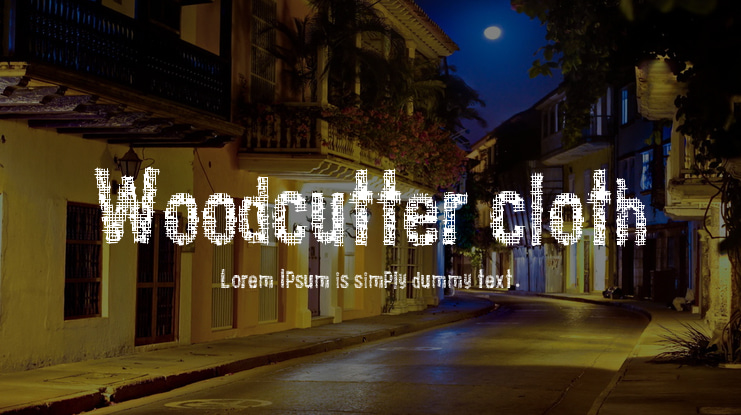 Woodcutter cloth Font