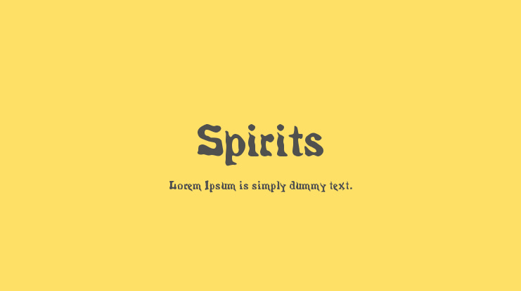 Spirits Font