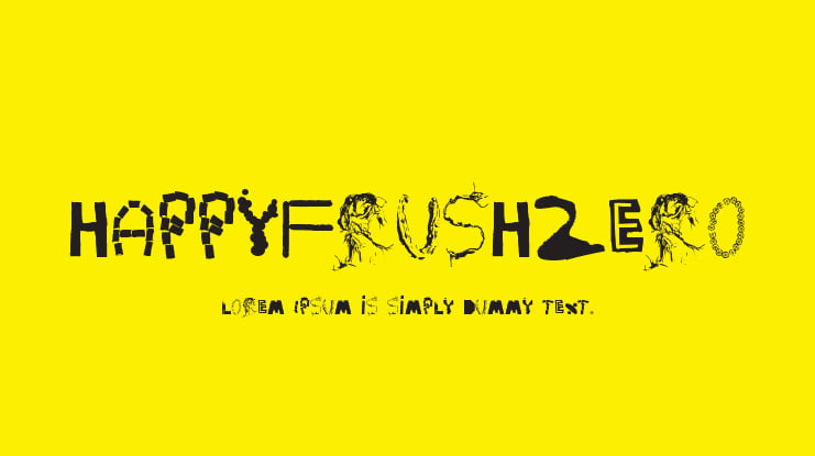 HappyFrushZero Font