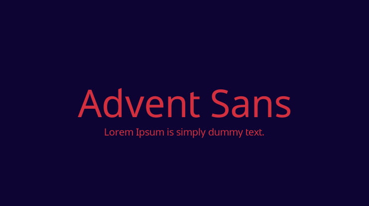 Advent Sans Font