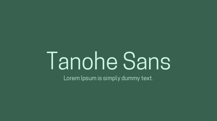 Tanohe Sans Font Family