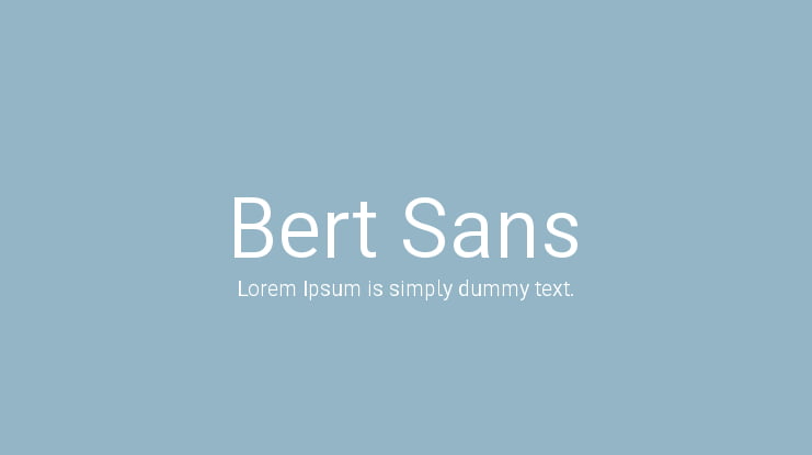 Bert Sans Font Family