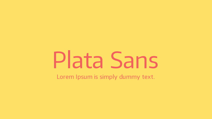 Plata Sans Font Family