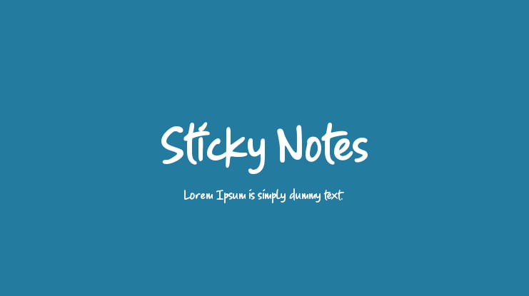 Sticky Notes Font