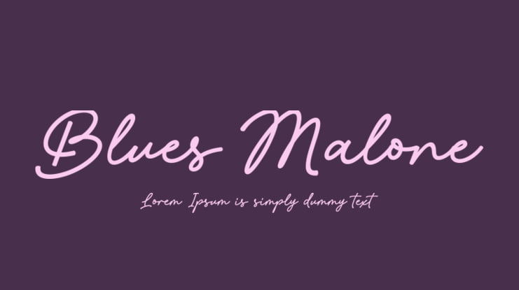 Blues Malone Font