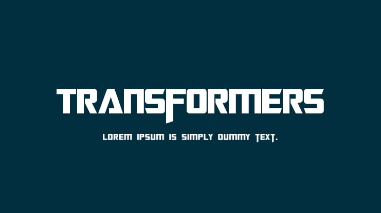 Transformers Font
