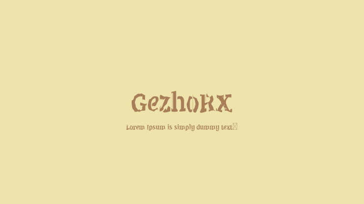 GezhoRX Font