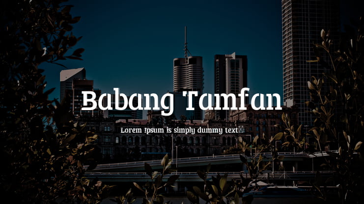 Babang Tamfan Font