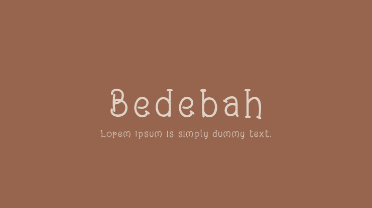 Bedebah Font