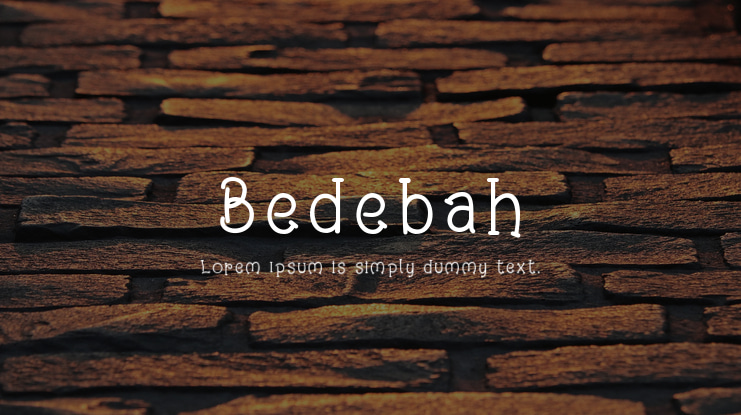 Bedebah Font